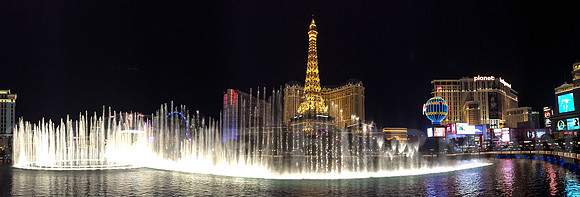 Bellagio Fountains at night