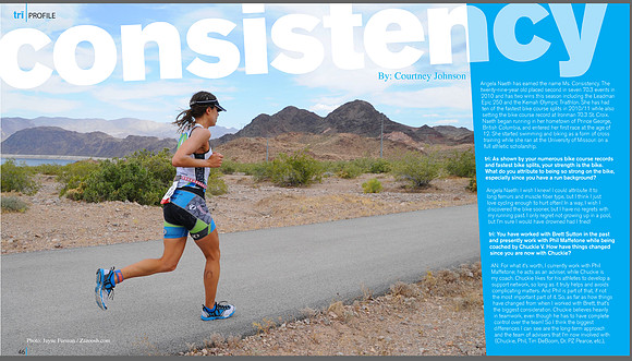 Angela Naeth, Tri-Magazine Aug 2011