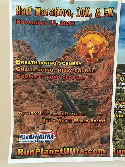 Valley of Fire Half Marathon Promo Poster