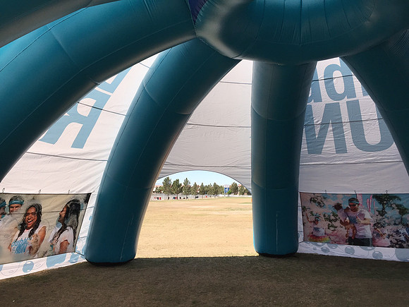 Bubble Run Merchandise Tent Photos