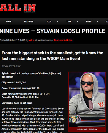 Sylvain Loosli - All In Magazine