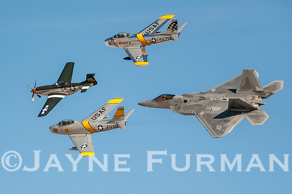 F-22 Raptor, P-51 Mustang, F-86 Sabres