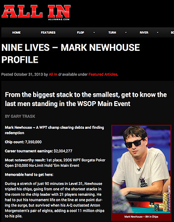 Mark Newhouse - All In Magazine