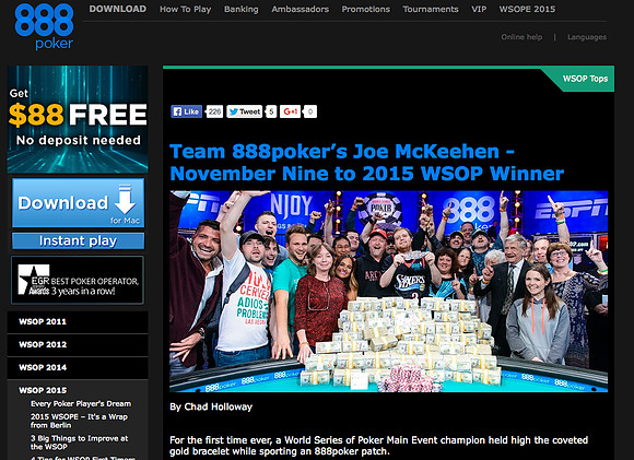 Joe McKeehen 888poker