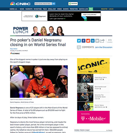 Daniel Negreanu - CNBC.com